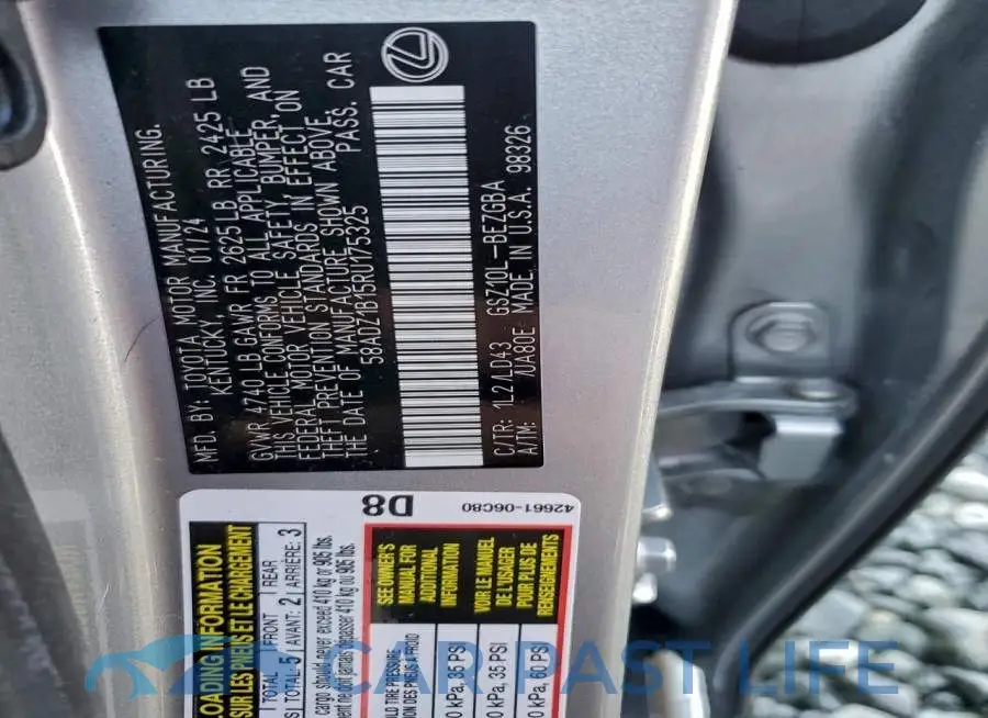 58ADZ1B15RU175325# 12