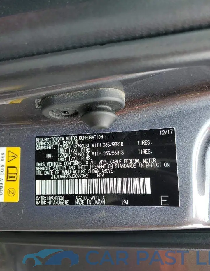 JTJYARBZ6J2097062# 13