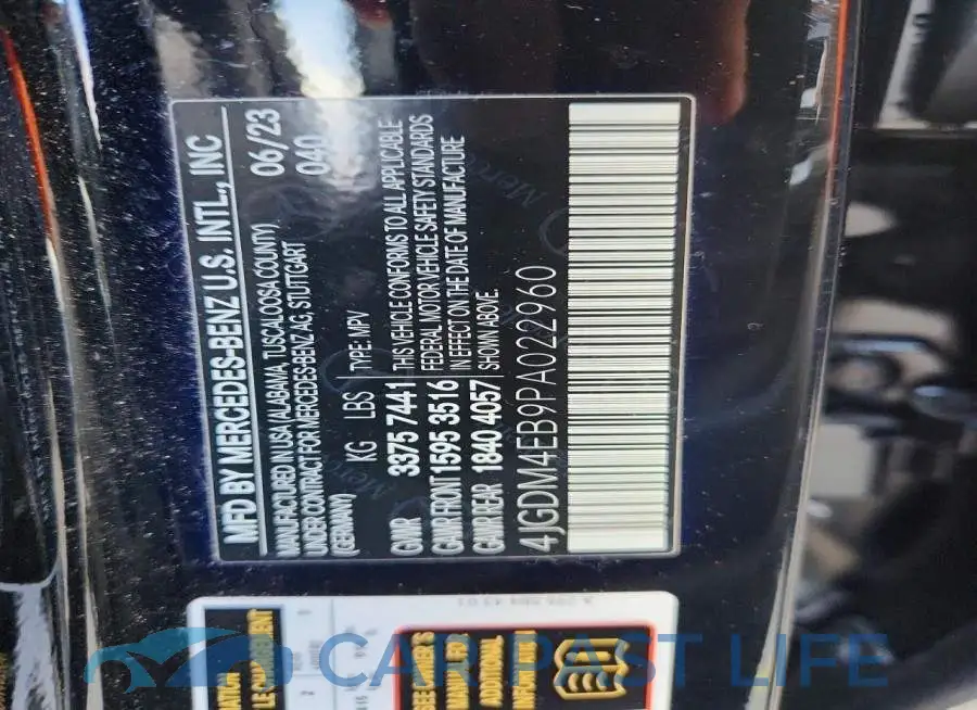 4JGDM4EB9PA022960# 12