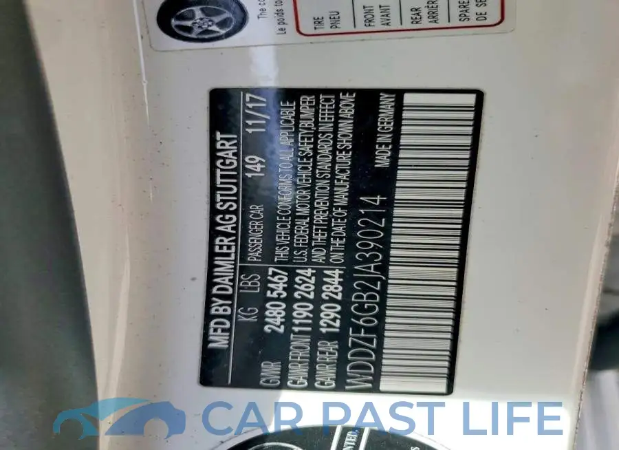 WDDZF6GB2JA390214# 12