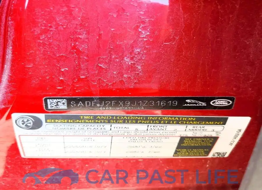 SADFJ2FX9J1Z31619# 13