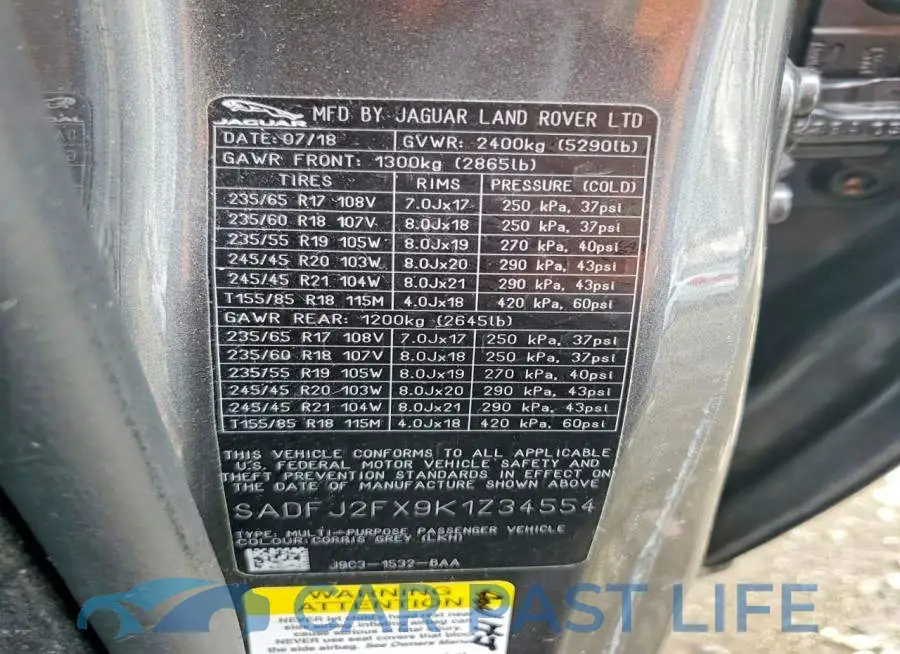 SADFJ2FX9K1Z34554# 13