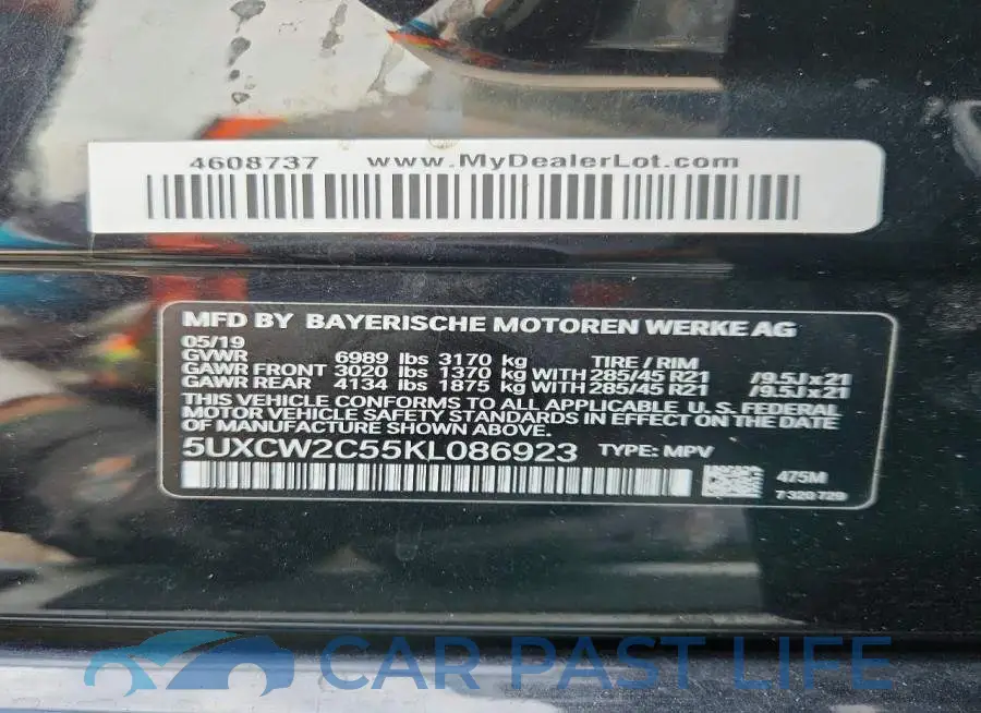 5UXCW2C55KL086923# 13
