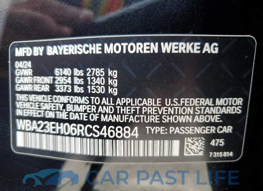 WBA23EH06RCS46884# 12