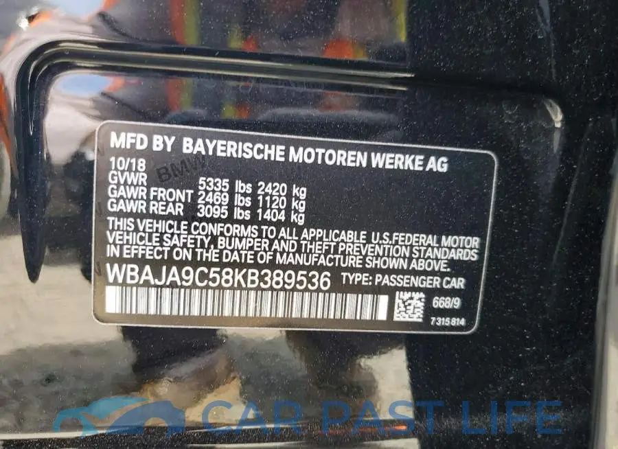 WBAJA9C58KB389536# 13