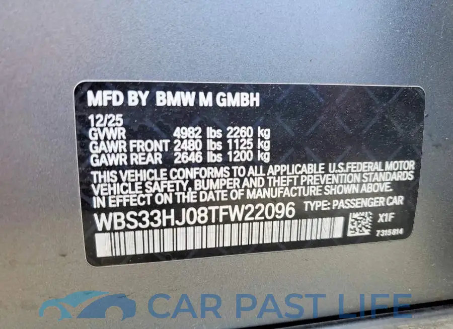 WBS33HJ08TFW22096# 12