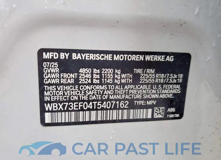 WBX73EF04T5407162# 12
