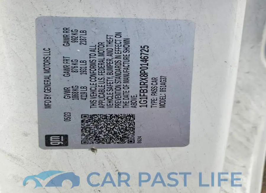 1G1FB1RX8P0146725# 12