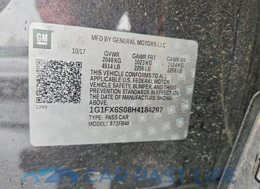 1G1FX6S08H4184297# 13