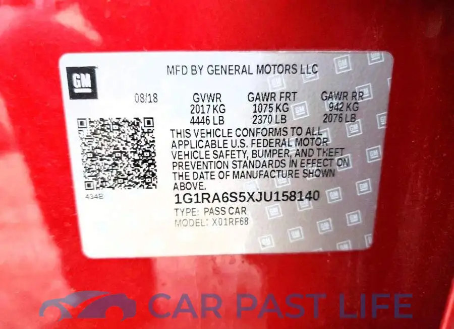 1G1RA6S5XJU158140# 12