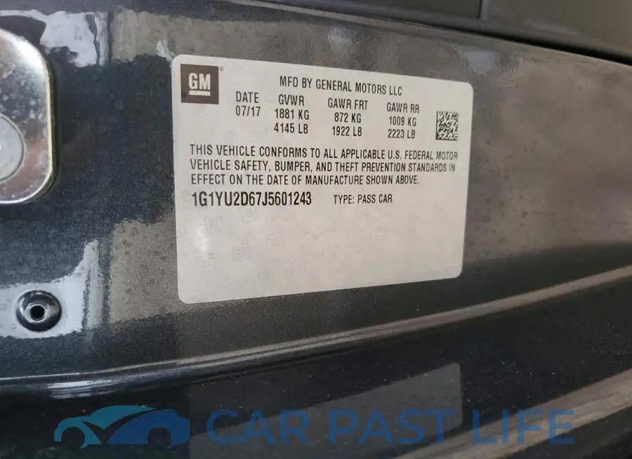 1G1YU2D67J5601243# 13