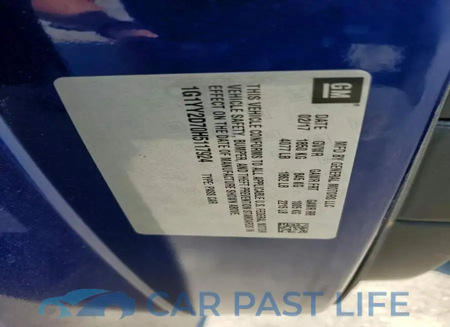 1G1YY2D70H5117924# 12