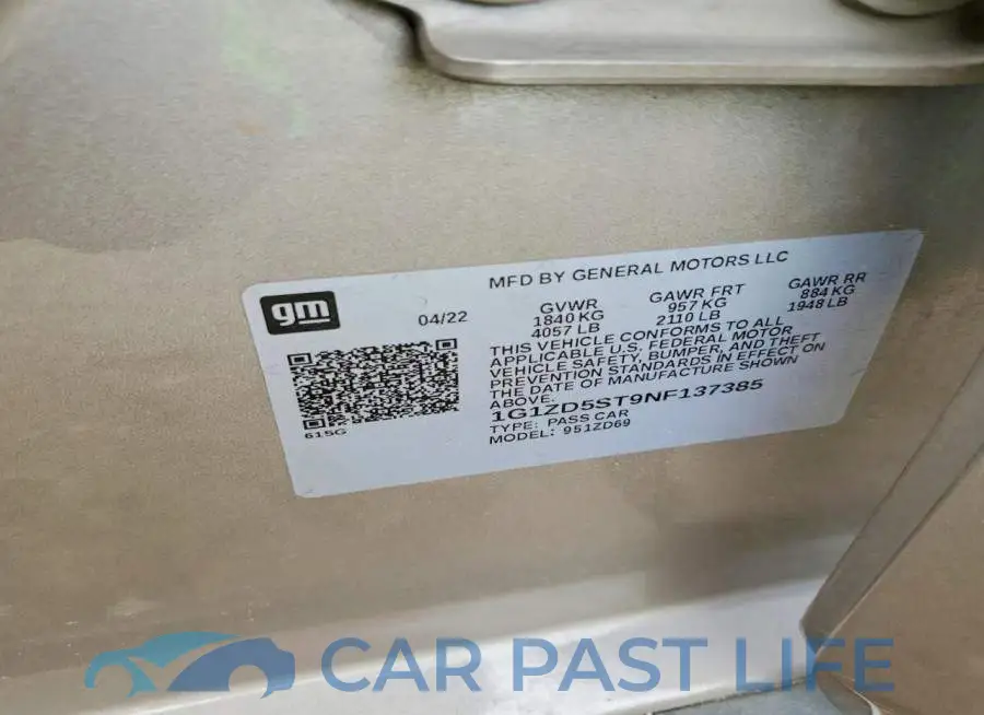 1G1ZD5ST9NF137385# 12
