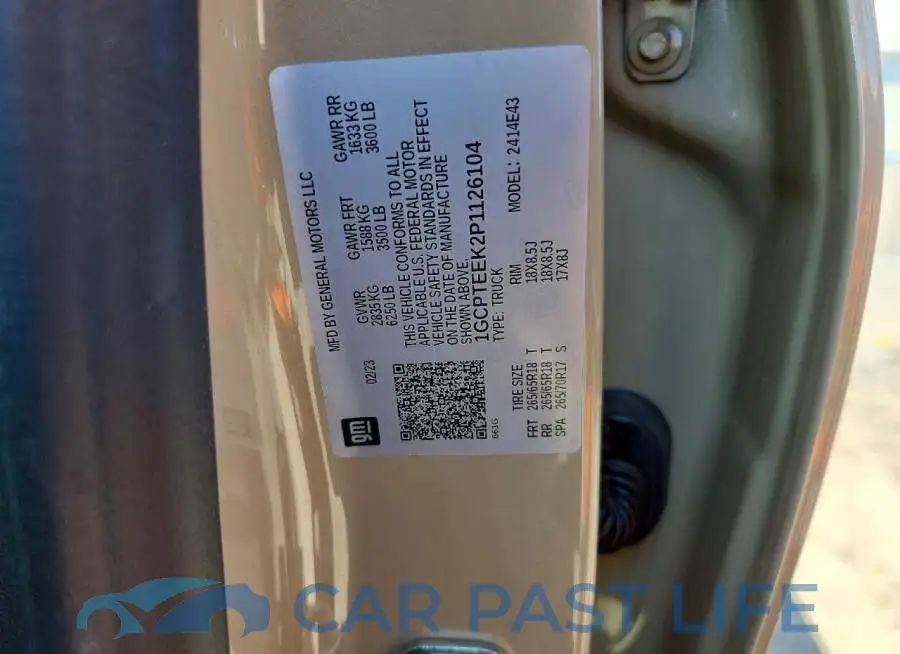 1GCPTEEK2P1126104# 12