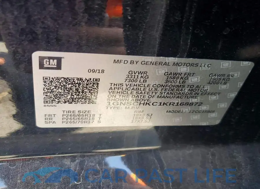 1GNSCHKC1KR168872# 13
