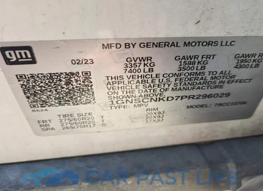 1GNSCNKD7PR296029# 14