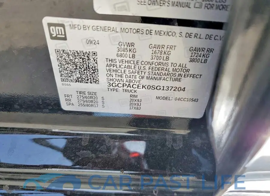 3GCPACEK0SG137204# 12