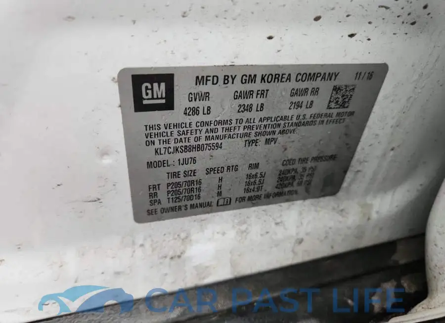 KL7CJKSB8HB075594# 13