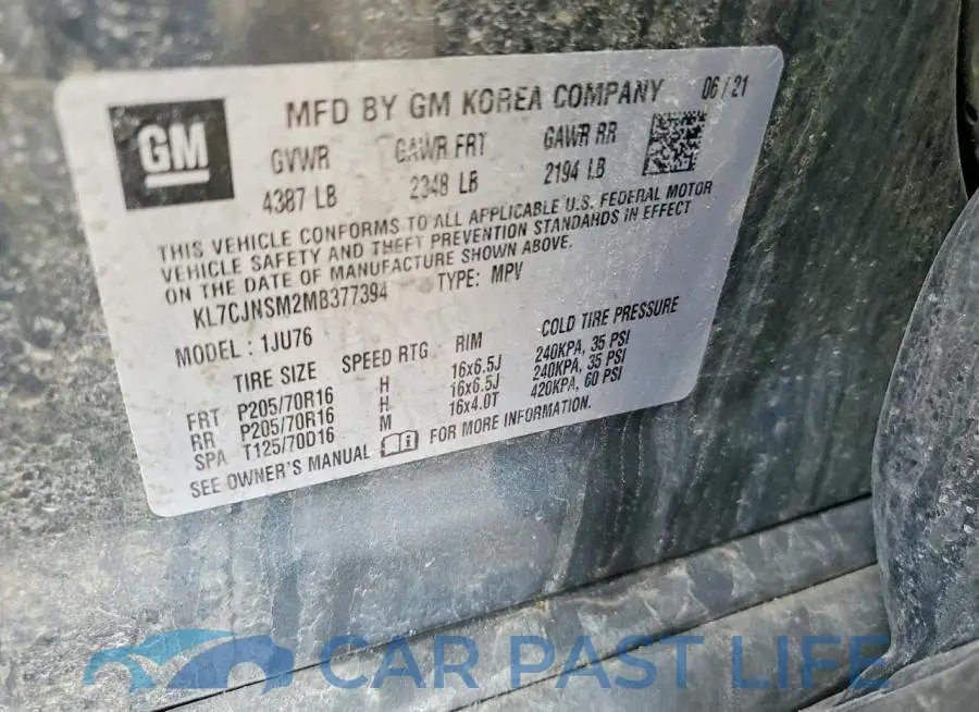 KL7CJNSM2MB377394# 14