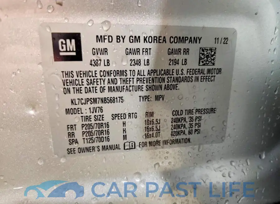 KL7CJPSM7NB568175# 14