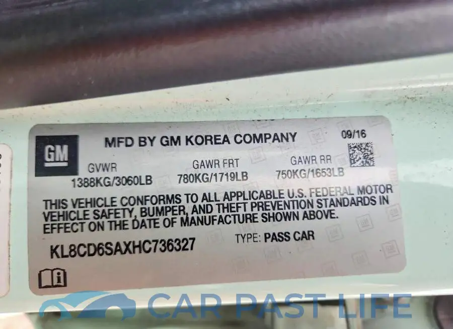 KL8CD6SAXHC736327# 12