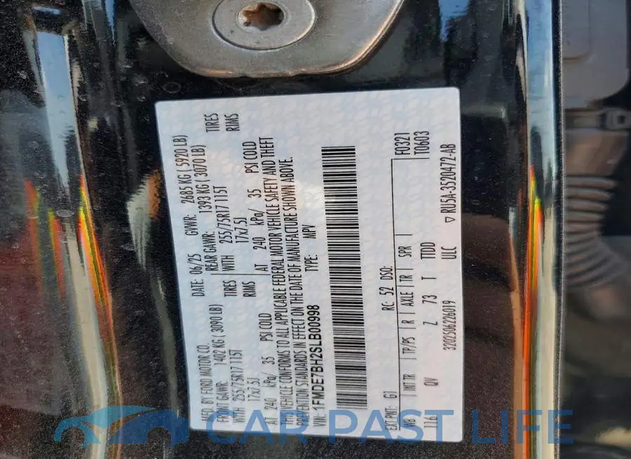 1FMDE7BH2SLB00998# 13