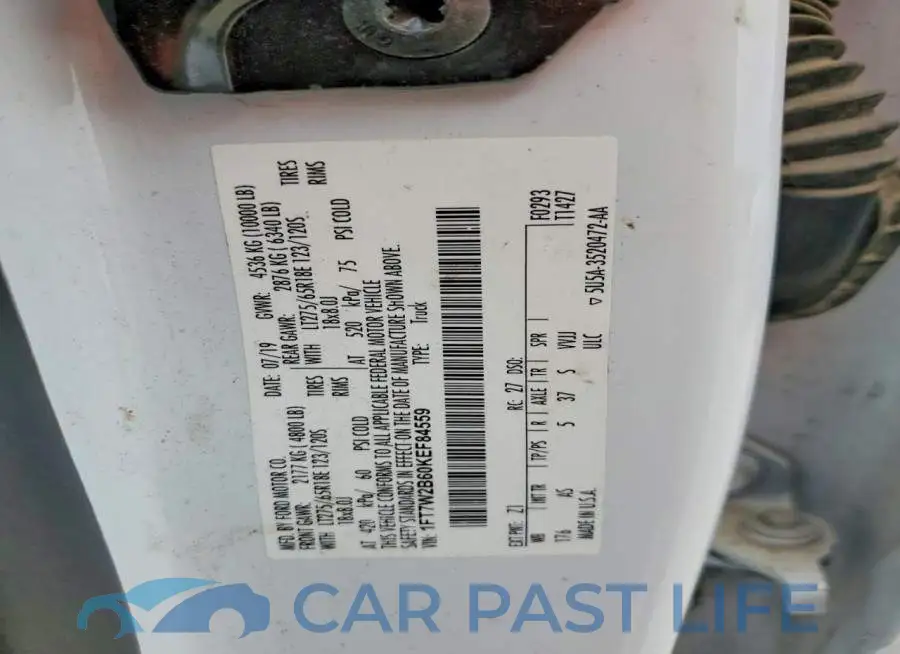 1FT7W2B60KEF84559# 12