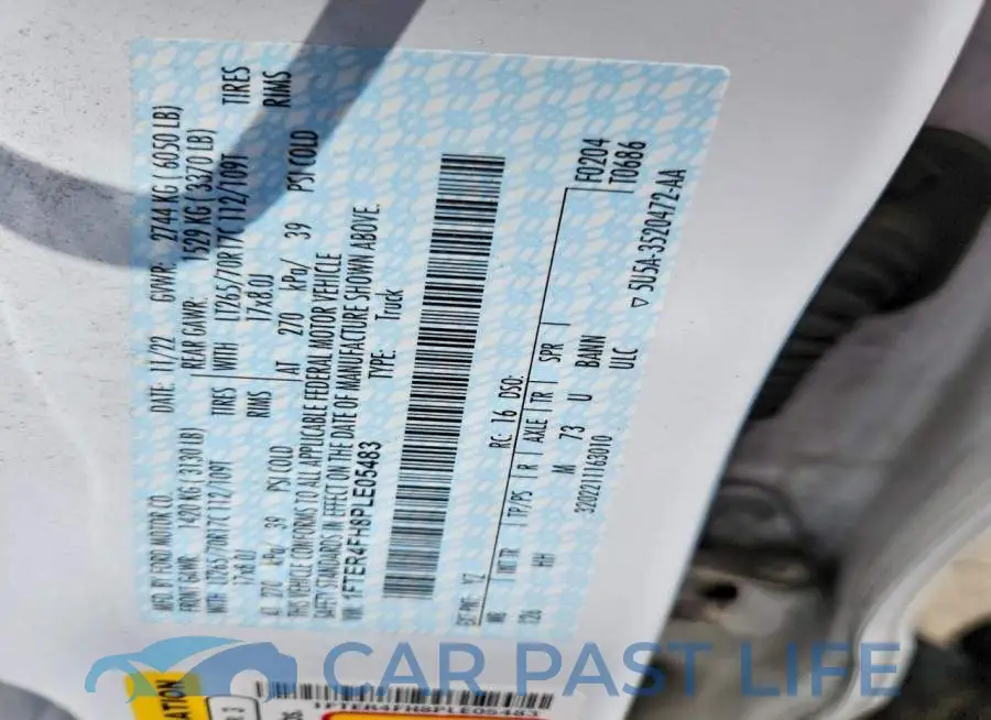 1FTER4FH8PLE05483# 12