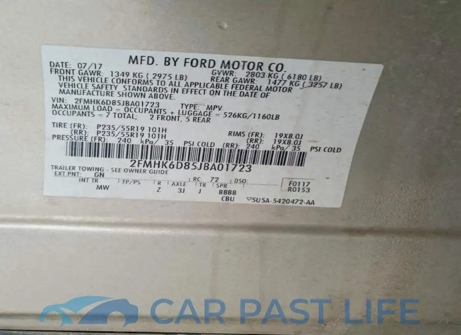 2FMHK6D85JBA01723# 13