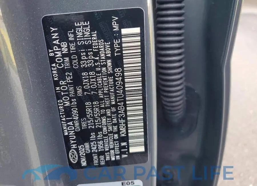 KM8HF3AB4TU409498# 14