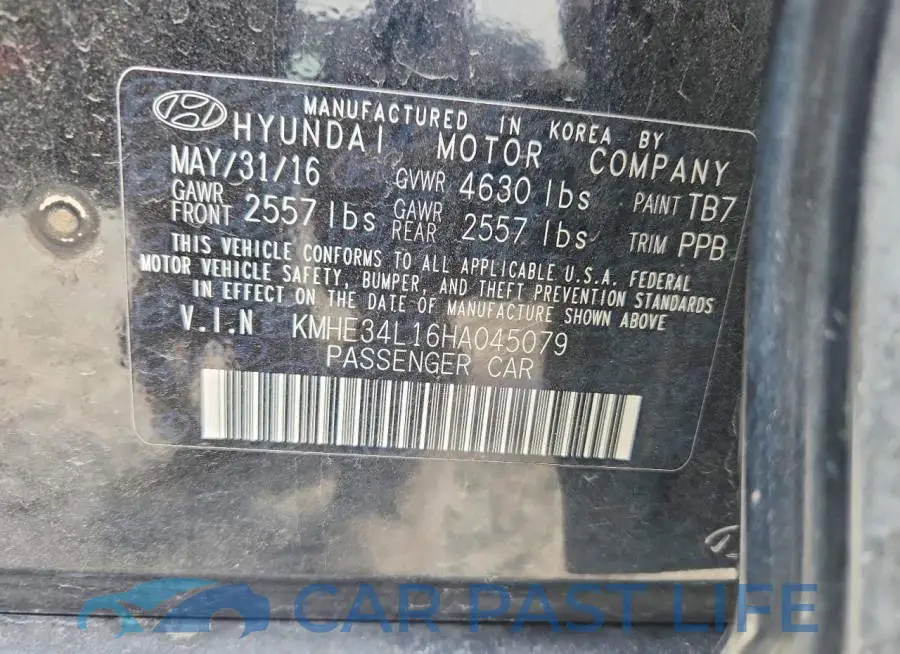 KMHE34L16HA045079# 12