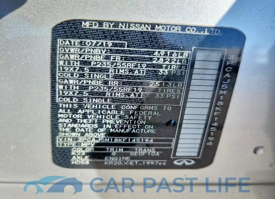 3PCAJ5M18KF145194# 12