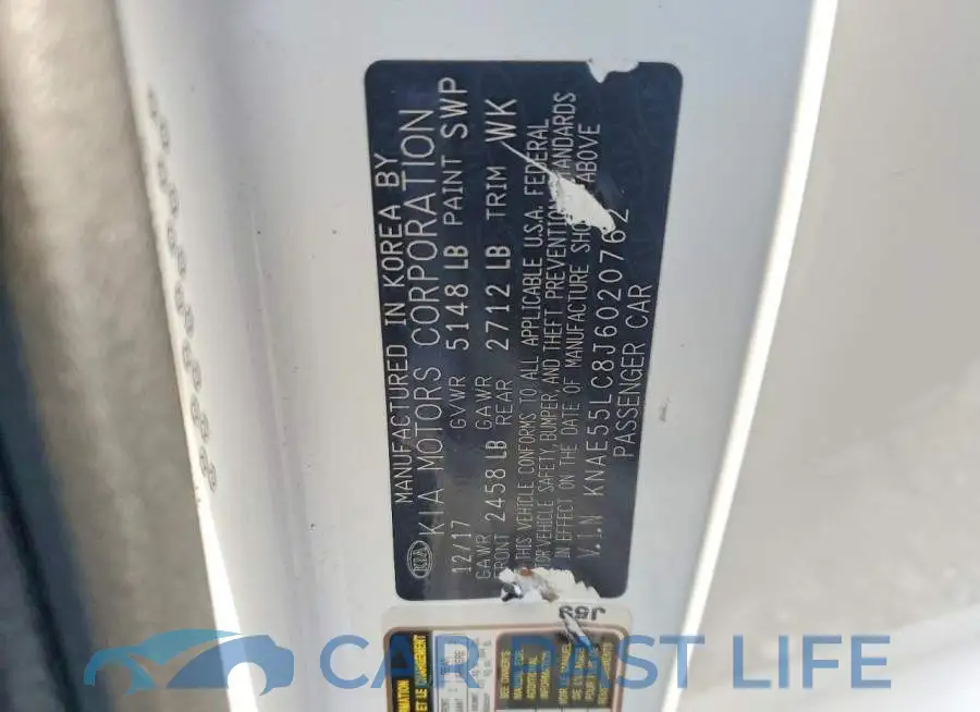 KNAE55LC8J6020762# 12