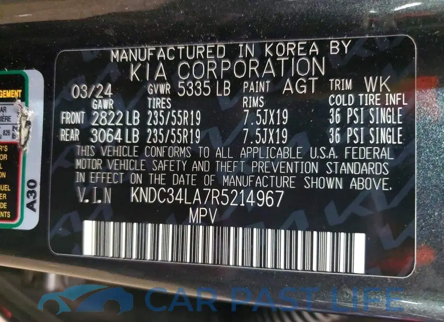 KNDC34LA7R5214967# 12
