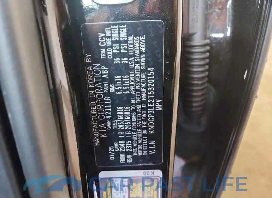 KNDCP3LE2T5320154# 13