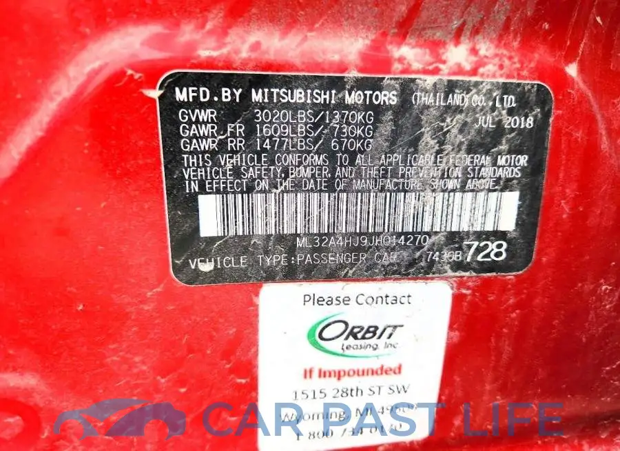 ML32A4HJ9JH014270# 12