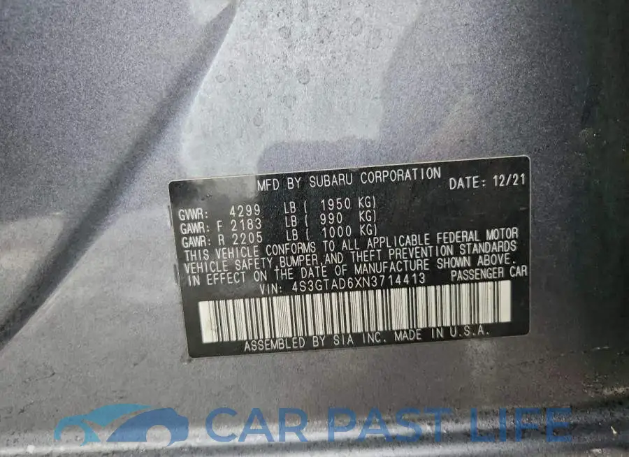 4S3GTAD6XN3714413# 12