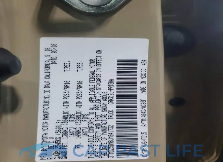 3TMDZ5BN8JM041732# 12