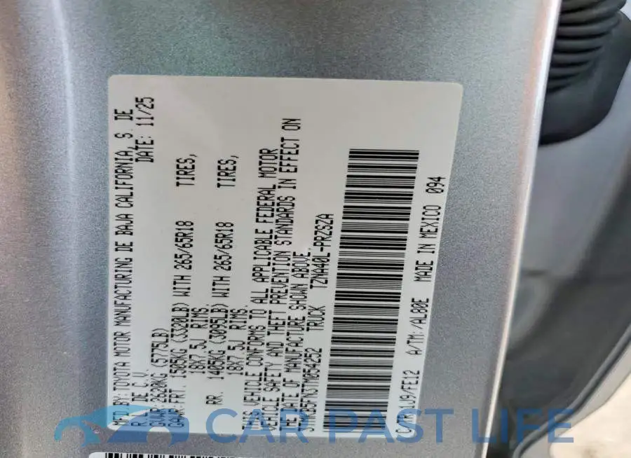 3TMKB5FN3TM054252# 12