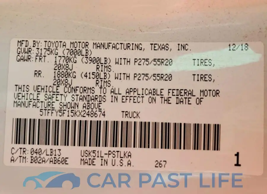 5TFFY5F15KX248674# 13