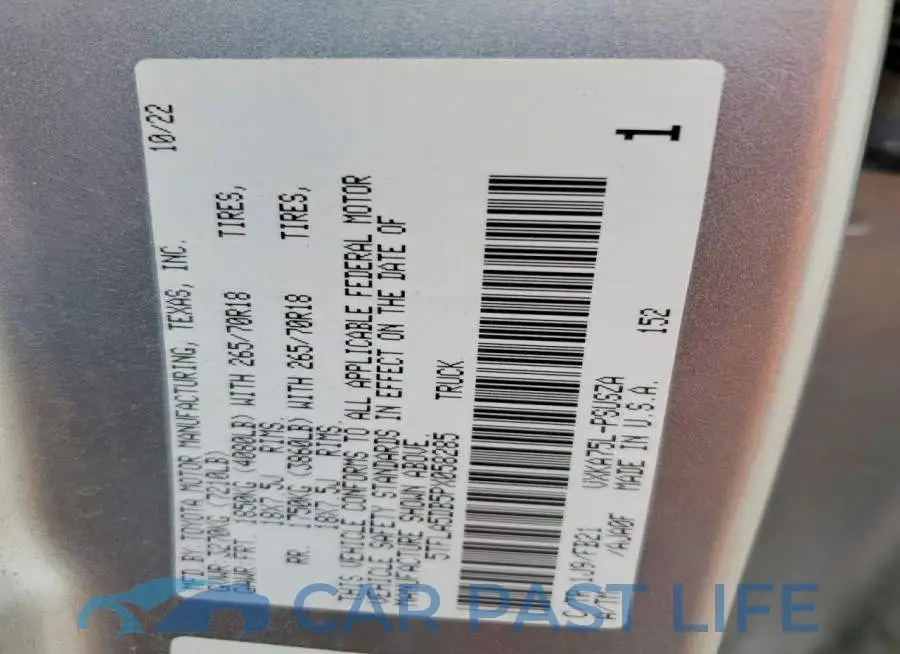5TFLA5DB5PX058285# 12