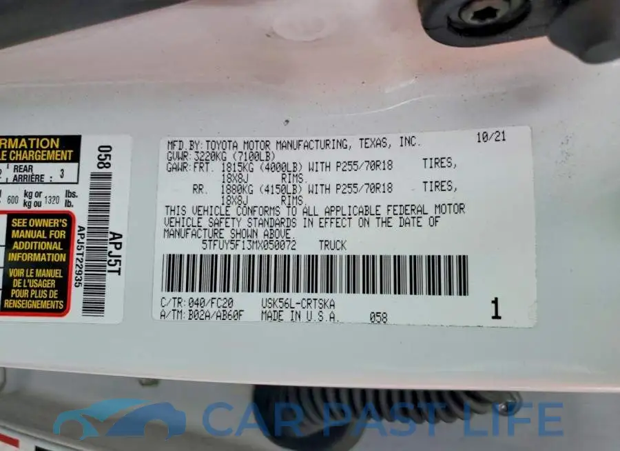 5TFUY5F13MX050072# 12