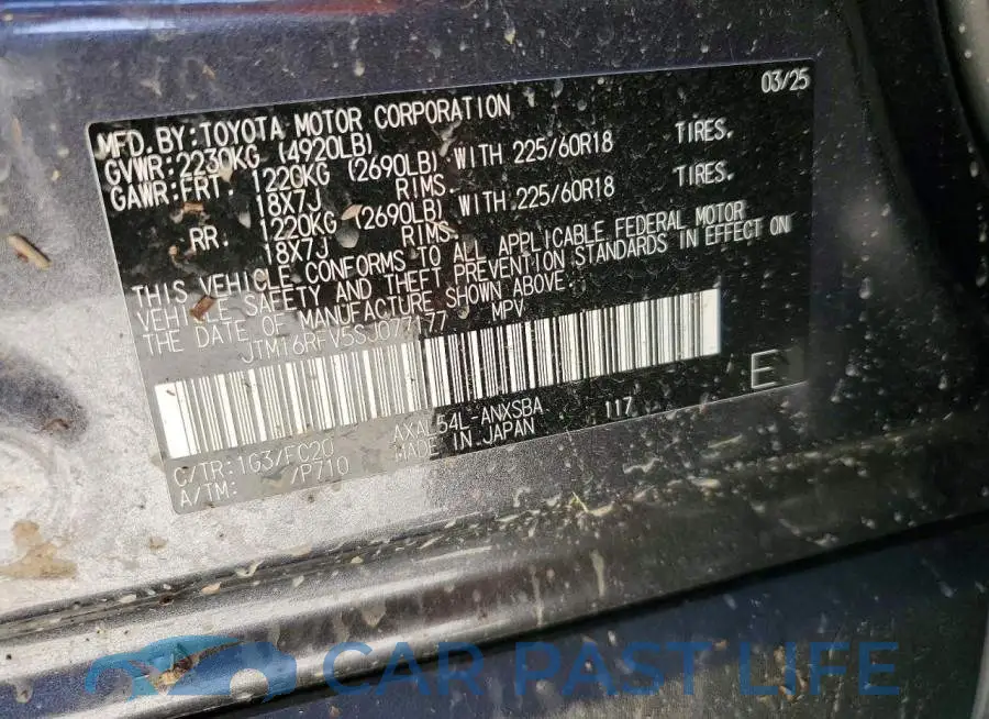 JTM16RFV5SJ077177# 13