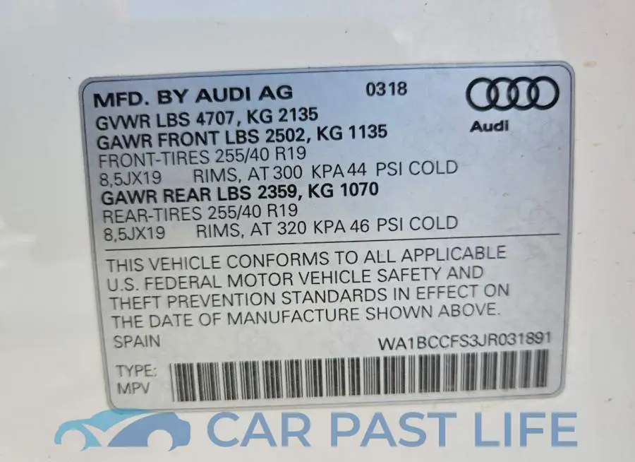 WA1BCCFS3JR031891# 12