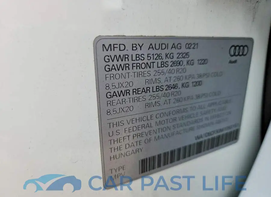 WA1DECF30M1093151# 14