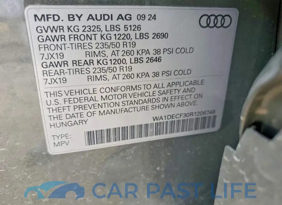 WA1DECF30R1206748# 13