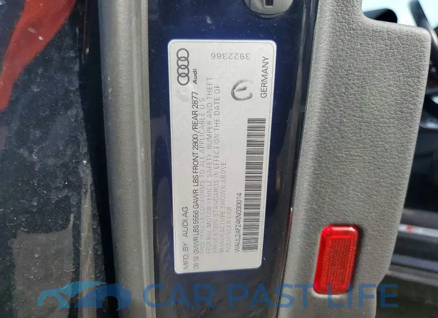 WAUL2AF24KN030014# 12