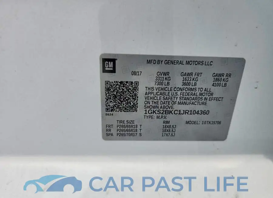 1GKS2BKC1JR104360# 13