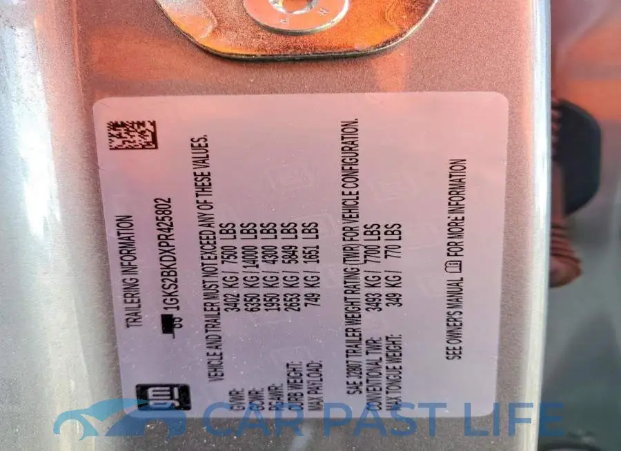 1GKS2BKDXPR425802# 13