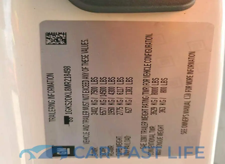 1GKS2DKL8MR218498# 14